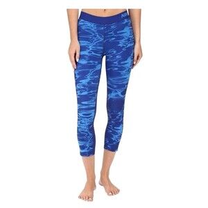 Women's Size M Nike Pro Dri Fit Capri Tie Dye Pool Printed Crop Tights 849312